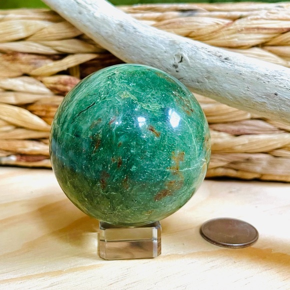Olive opal sphere - Picture 2 of 6